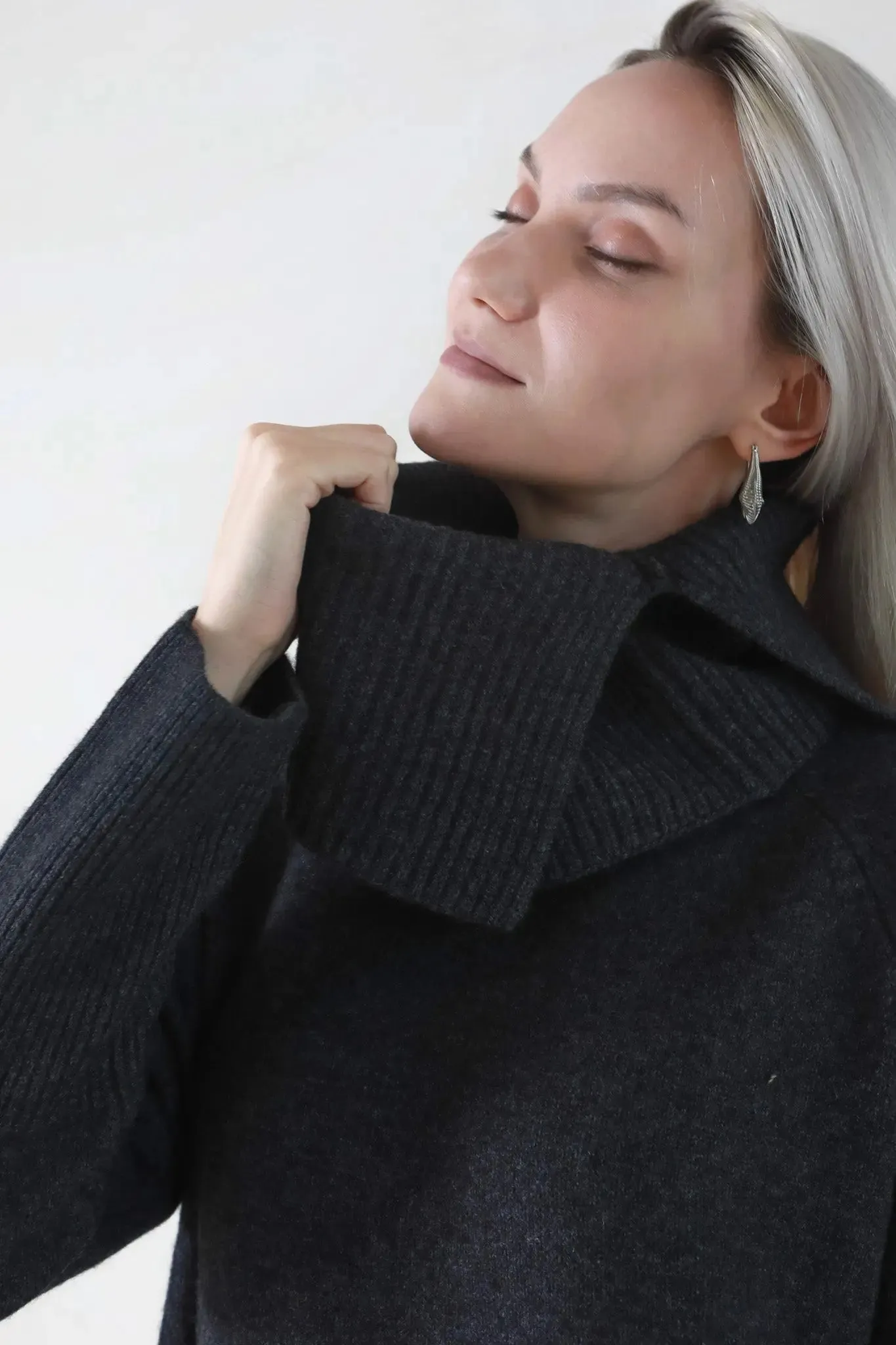Turtleneck Merino Wool Sweater Dress