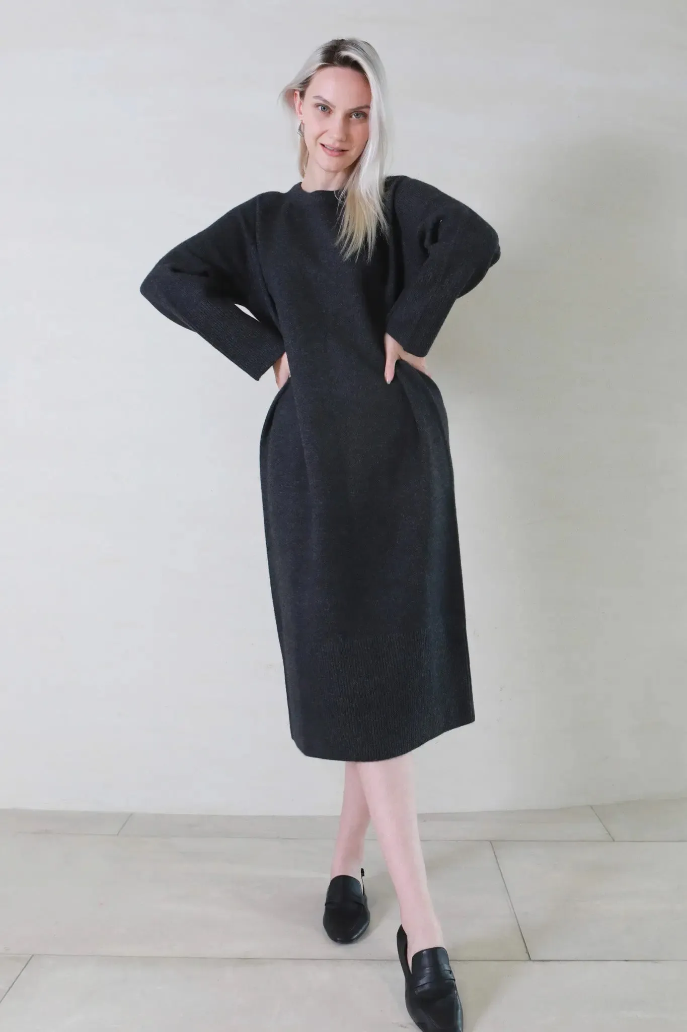 Turtleneck Merino Wool Sweater Dress