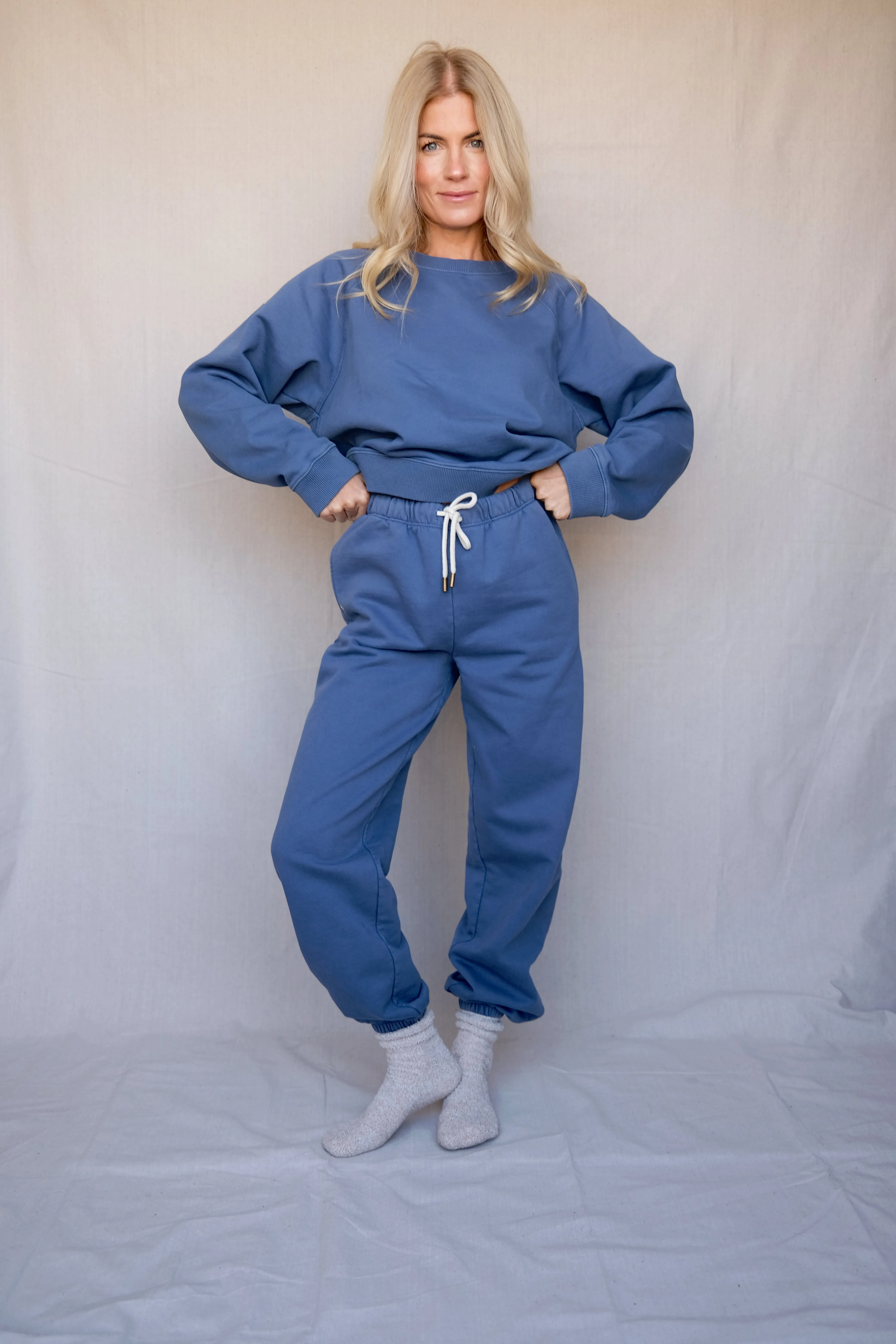 Vintage Fleece Jogger - Blue Indigo