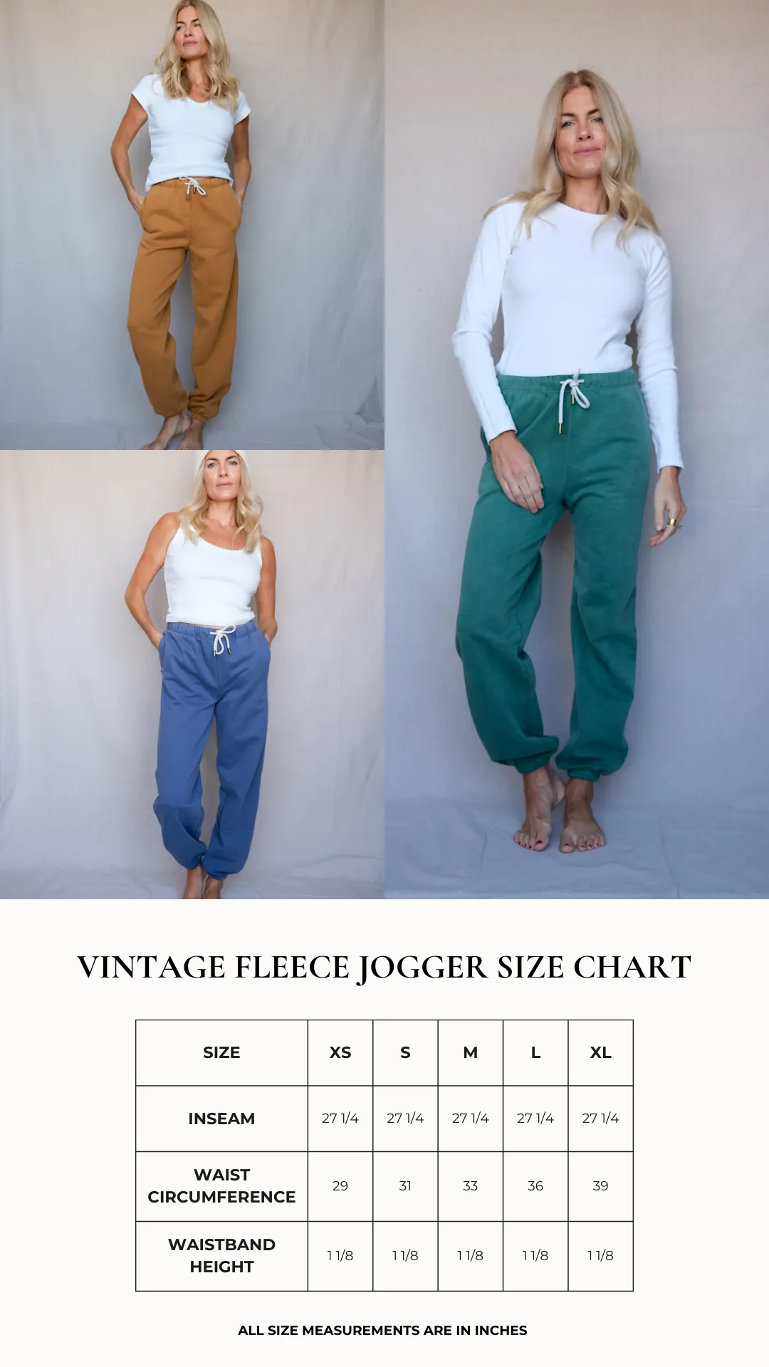 Vintage Fleece Jogger - Blue Indigo