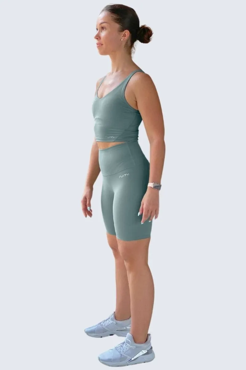 W SunSoft Tank Bra - Teal Light