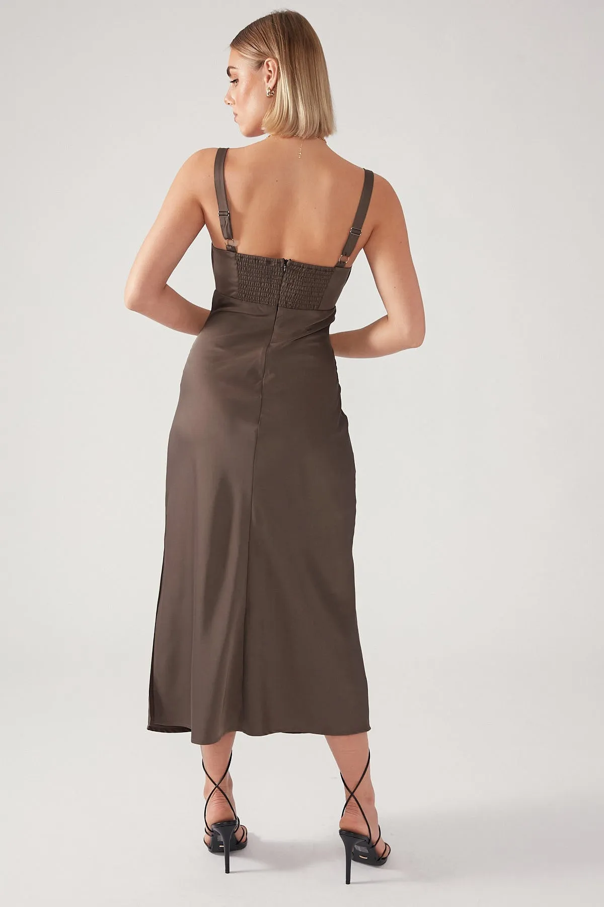 Wendy Satin Midi Dress