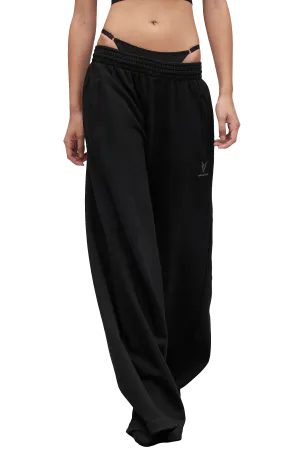 WIDE LEG JOGGERS - Black