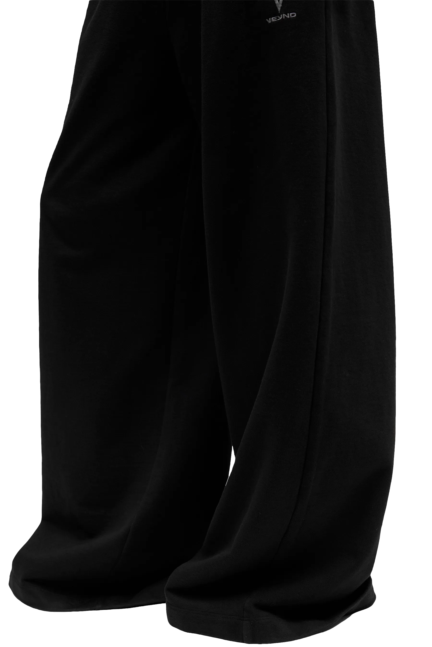 WIDE LEG JOGGERS - Black