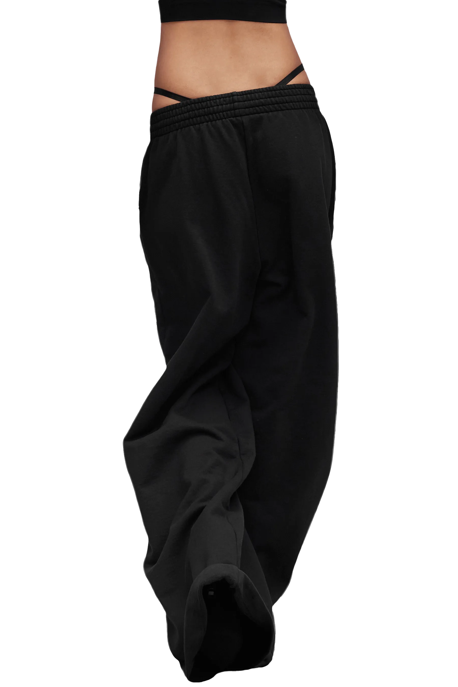 WIDE LEG JOGGERS - Black