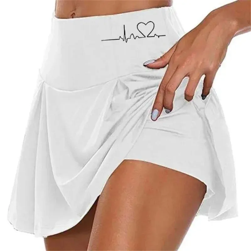 Women Skirts Summer Above Knee Double-Layer Sports Shorts Dress Quick Drying Yoga Fitness Leggings for Active Lifestyle