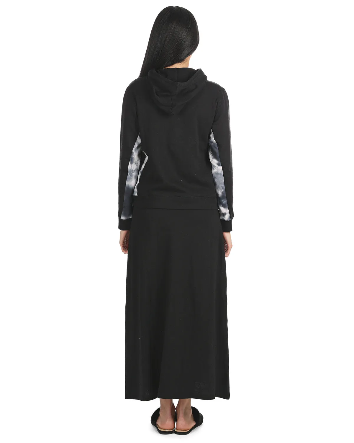 Women's Cotton Blend French Terry Zippered Lounger Gown Set
