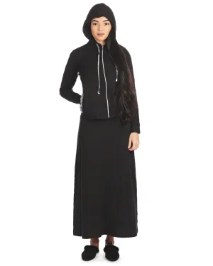 Women's Cotton Blend French Terry Zippered Lounger Gown Set