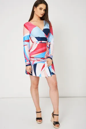 Wrap Dress With Abstract Print